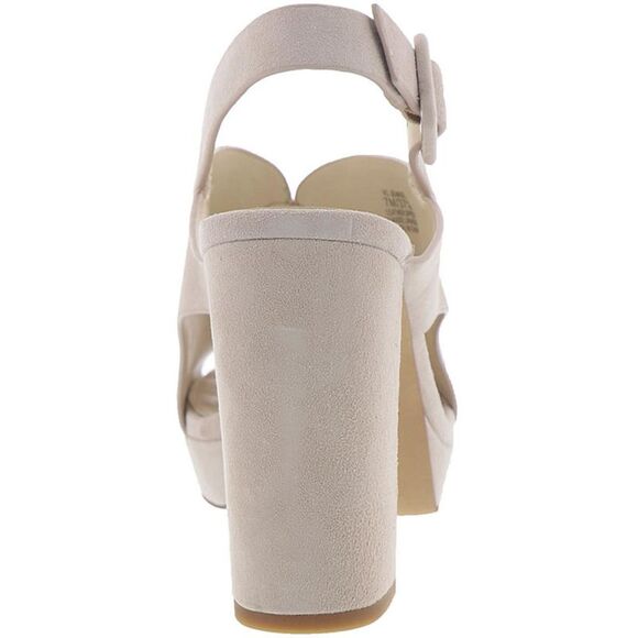 VINCE CAMUTO Womens Beige 1" Platform  Jeangel Leather Slingback Sandal 10 M - Picture 2 of 3